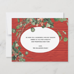 Elegant Watercolor Floral Holiday Card
