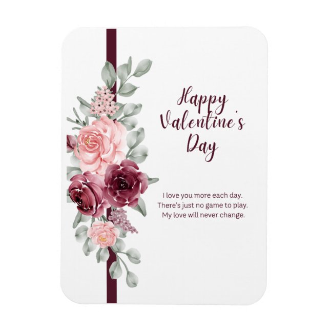 Elegant Watercolor Floral Magnet (Vertical)