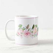 Elegant Watercolor Floral Mug
