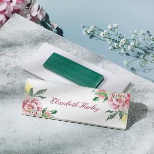 Elegant Watercolor Floral Name Tags