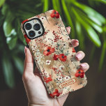 Elegant Watercolor Floral Pattern Personalised iPhone 16 Pro Max Case<br><div class="desc">Elegant Watercolor Floral Pattern Personalised Name iPhone 16 Pro Max Case features an elegant watercolor floral pattern in red,  green,  white and beige with with your name below in modern script typography. Perfect as a gift for Mother's Day,  birthday,  Christmas and more. Designed by ©2024 Evco Studio www.zazzle.com/store/evcostudio</div>