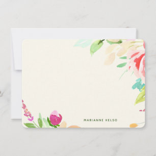 Elegant Watercolor Floral Personalised Colourful Card