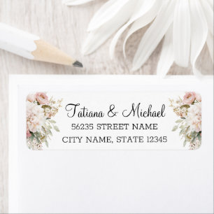 elegant watercolor floral pink wedding 