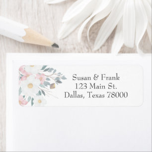 Elegant Watercolor Floral Return Address