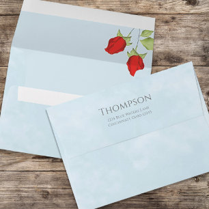 Elegant Watercolor Floral Return Address Envelope
