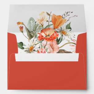Elegant Watercolor Floral Return Address Envelope