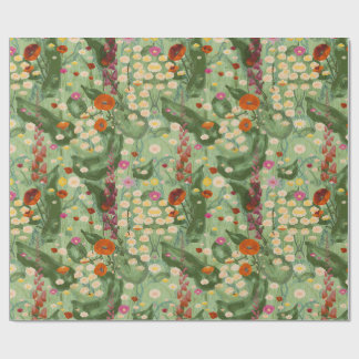 Elegant Watercolor Floral Spring Wildflower Patter Wrapping Paper
