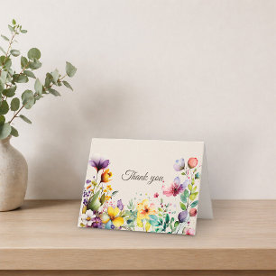 Elegant Watercolor Floral Thank You Card