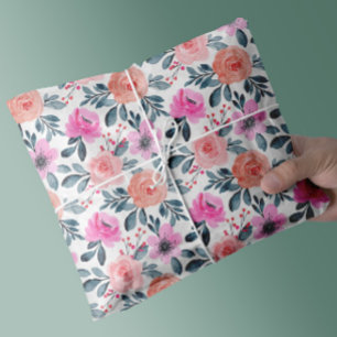 Elegant Watercolor Floral Vintage Blooms Tissue Paper