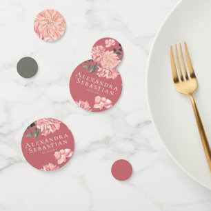 Elegant Watercolor Floral Wedding Confetti