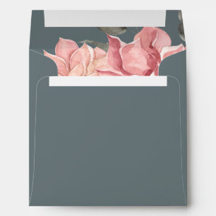 Elegant Watercolor Floral Wedding Envelope
