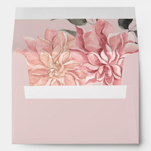 Elegant Watercolor Floral Wedding Envelope