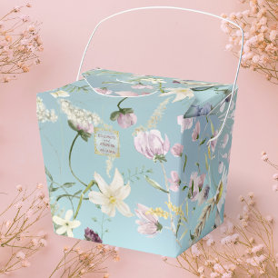 Elegant Watercolor Floral Wedding Favour Box