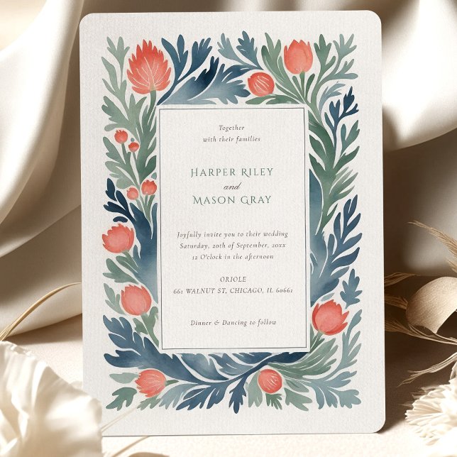 Elegant Watercolor Floral Wedding Invitation (Creator Uploaded)