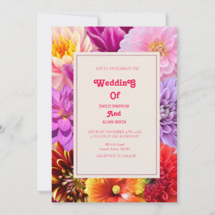 elegant watercolor FLORAL WEDDING Invitation