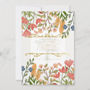 Elegant Watercolor Floral Wedding Invitation Spr