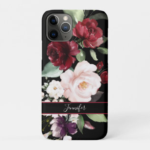 Elegant Watercolor Floral with Your Name Case-Mate iPhone Case