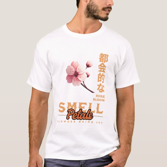 Elegant Watercolor Flower Art – Beautiful Hand-Pai T-Shirt (Front)