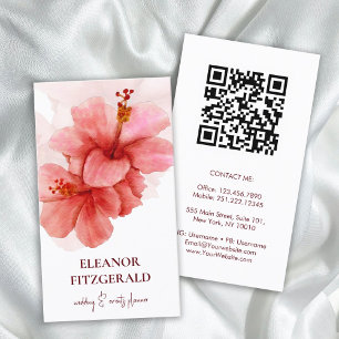 Elegant Watercolor Flower Feminine Business Card