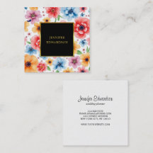 Elegant watercolor flowers boho professional