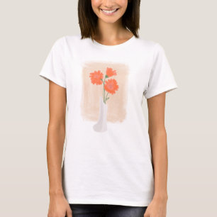 Elegant Watercolor Flowers in Vase T-Shirt