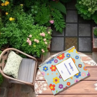 Elegant watercolor flowers pattern personal garden