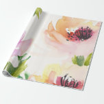 Elegant Watercolor Flowers Wrapping Paper<br><div class="desc"></div>
