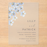 Elegant Watercolor Forget Me Not Wedding