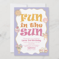 Elegant Watercolor Fun in the sun 3rd Birthday pa