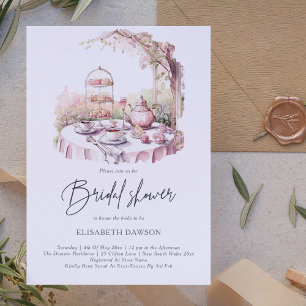 Elegant watercolor Garden Bridal Shower Invitation