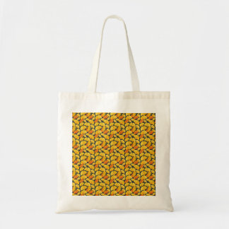 Elegant Watercolor Ginkgo Biloba Leaves on Black Tote Bag