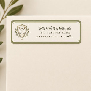 Elegant Watercolor Golf Crest