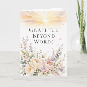 Elegant Watercolor Grateful Beyond Words Card