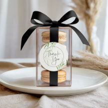 Elegant Watercolor Greenery Bridal Thank You 