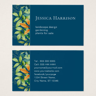 Elegant Watercolor Greenery Foliage Botanical Blue