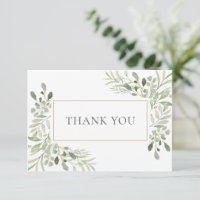 Elegant Watercolor Greenery Funeral Poem