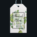 Elegant watercolor greenery green botanical gift tags<br><div class="desc">Watercolor eucalyptus greenery green foliage. Perfect for spring, summer, or fall events. Beautiful green foliage watercolor artwork for country, boho, garden, and floral theme occasions. To get started changing names and event details, click on "Personalise this template" and edit the wording in the template boxes. To access the more advanced...</div>
