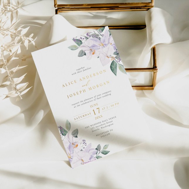 Elegant Watercolor Greenery & Orchids Wedding (Creator Uploaded)