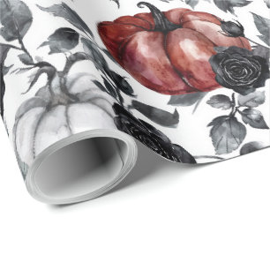 Elegant Watercolor Halloween Wrapping Paper