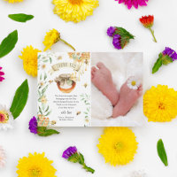Elegant Watercolor HoneyBee Baby Shower