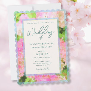 Elegant Watercolor Hydrangea Garden Wedding  Invitation