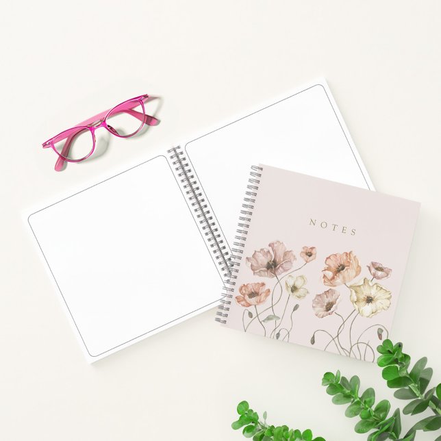 Elegant Watercolor Icelandic Wild Poppies Notes Notebook (Elegant Watercolor Icelandic Wild Poppies Notes Notebook)