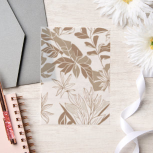 Elegant Watercolor Ivory Beige Floral Pattern Vellum Invitations