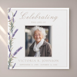  Elegant Watercolor Lavender Celebration of Life Invitation