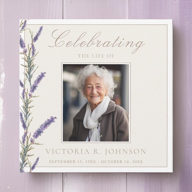  Elegant Watercolor Lavender Celebration of Life Invitation (Creator Uploaded)
