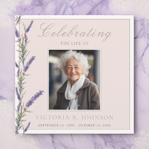 Elegant Watercolor Lavender Celebration of Life Invitation