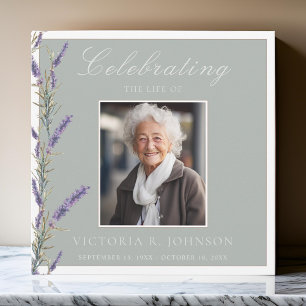 Elegant Watercolor Lavender Celebration of Life Invitation