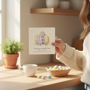 Elegant Watercolor Lavender easter Greeting card 