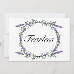 Elegant watercolor Lavender Eucalyptus Fearless  Invitation