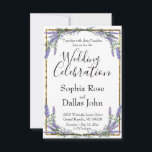 Elegant watercolor lavender eucalyptus Wedding Invitation<br><div class="desc">Elegant watercolor lavender eucalyptus Wedding Invitations</div>